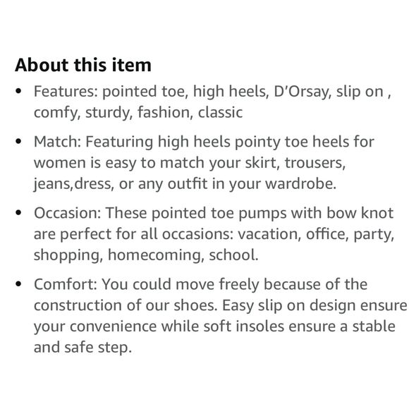 Coutgo Womens Bow Knot Pointed Toe Pumps High Heels. - Picture 8 of 8